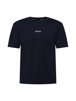 BOSS T-Shirt 'Chup' marineblau/hellorange/weiß