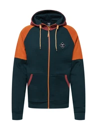 Sweatjacke tanne / orange / dunkelrot / schwarz / wei