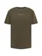 Tommy Jeans T-Shirt oliv / weiß / rot / curry