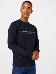 Tommy Hilfiger Sweatshirt TOMMY LOGO SWEATSHIRT mit klassischem Rundhalsausschnitt nachtblau/rot/weiß