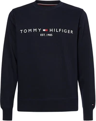 Tommy Hilfiger Sweatshirt TOMMY LOGO SWEATSHIRT mit klassischem Rundhalsausschnitt nachtblau/rot/weiß