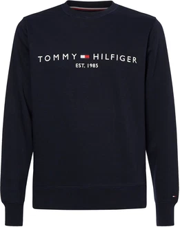 Tommy Hilfiger Sweatshirt TOMMY LOGO SWEATSHIRT mit klassischem Rundhalsausschnitt nachtblau/rot/weiß