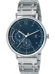 Uhr silber / blau