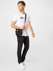 Alpha Industries Rundhalsshirt Label T 2 Pack schwarz / weiß