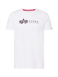 Alpha Industries Rundhalsshirt Label T 2 Pack schwarz / weiß