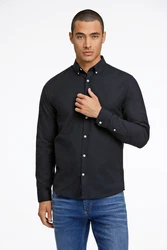 LINDBERGH Businesshemd Oxford-Hemd schwarz