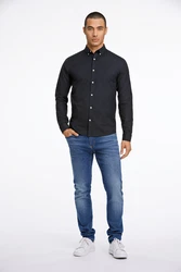 LINDBERGH Businesshemd Oxford-Hemd schwarz
