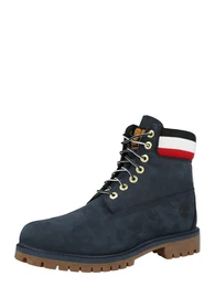 Schnürboots navy / weiß / rot / schwarz