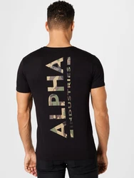 Alpha Industries T-Shirt Backprint T Camo Print dunkelbraun/grün/khaki/schwarz
