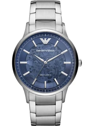 Analoguhr blau / silber