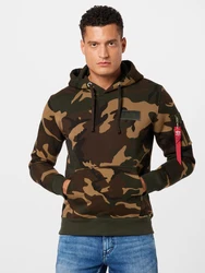 ALPHA INDUSTRIES Sweatshirt schoko/dunkelbraun/khaki/orange