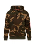 ALPHA INDUSTRIES Sweatshirt schoko/dunkelbraun/khaki/orange ALPHA INDUSTRIES Sweatshirt schoko/dunkelbraun/khaki/orange