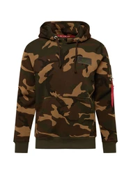 ALPHA INDUSTRIES Sweatshirt schoko/dunkelbraun/khaki/orange