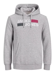 Sweatshirt navy / graumeliert / rot / weiß