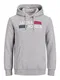 JACK & JONES Sweatshirt navy / graumeliert / rot / weiß