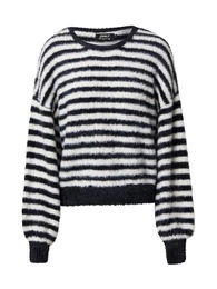 Svetr 'ONLPiumo' černá / bílá