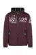CAMP DAVID Sweatjacke mit Kapuze und Rubber Prints dunkelrot