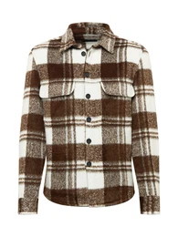 Hemd offwhite / braun