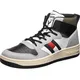 Tommy Jeans Sneaker ''''Zion'''' dunkelgrau / weiß / rot / hellgrau / schwarz