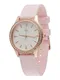 GUESS Analogna ura  roza / bela / srebrna / bronasta