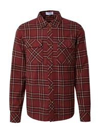 Hemd 'Ryan' beige / braun / dunkelrot