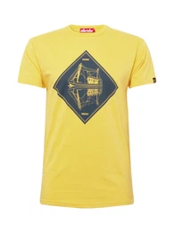 Shirt ''''Schipp'''' gelb / taubenblau