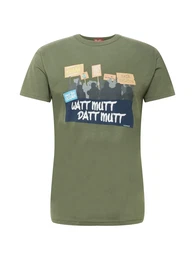 T-Shirt ''''Watt mutt'''' oliv / pastellorange / navy / grau / gelb