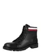 TOMMY HILFIGER Boots schwarz / weiß / karminrot