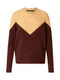 VERO MODA Svetr ''''Plaza''''  rezav? hn?dá / ?lutý melír