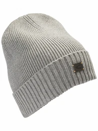Strickmtze grau