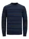 JACK & JONES Pulover  temno modra / modra / siva
