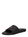 Polo Ralph Lauren Badeschuh Pantolette 'Polo Slide' rot/schwarz
