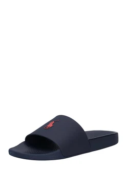 Polo Ralph Lauren Badeschuh Pantolette 'Polo Slide' navy/rot