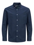 Jack & Jones Langarmhemd JPRBLUBrook OXFORD nachtblau