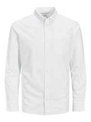 Jack & Jones Langarmhemd JPRBLUBrook OXFORD weiß