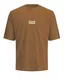 JACK & JONES Shirt braun / weiß / hellgelb