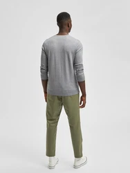 SELECTED HOMME Rundhalspullover Berg grau