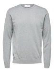 SELECTED HOMME Rundhalspullover Berg grau