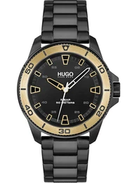 Analoguhr gold / schwarz