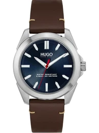Analoguhr ''''Adventure'''' navy / dunkelbraun / rot / silber