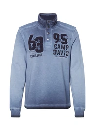 Sweatshirt taubenblau / schwarz