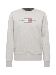 Sweatshirt graumeliert / dunkelblau / rot