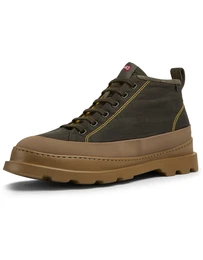 Schnürstiefel ''''Brutus'''' dunkelgrün / hellbraun