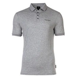 Poloshirt graumeliert / schwarz