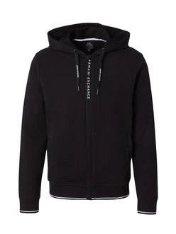 ARMANI EXCHANGE Sweatjacke schwarz/weiß