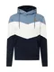 INDICODE JEANS Majica ''''Marcus''''  dimno modra / temno modra / pegasto bela