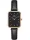 Daniel Wellington Analogové hodinky 'Quadro Pressed Sheffield RG Black'  zlatá / černá