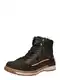 MUSTANG Schnürboots dunkelgrün / weiß / mokka