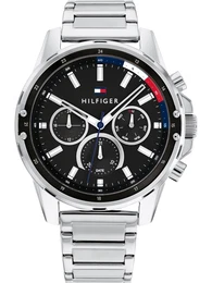 Uhr navy / rot / schwarz / silber / wei