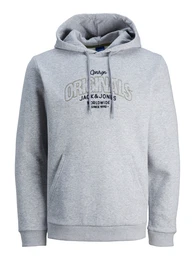Sweatshirt graumeliert / dunkelblau / hellbeige